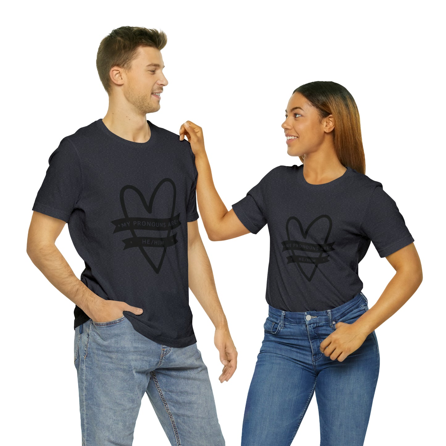 He/Him Unisex Jersey Short Sleeve Tee