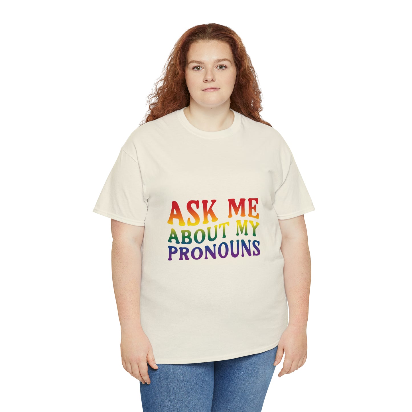 Ask Me About My Pronouns Cotton Tee