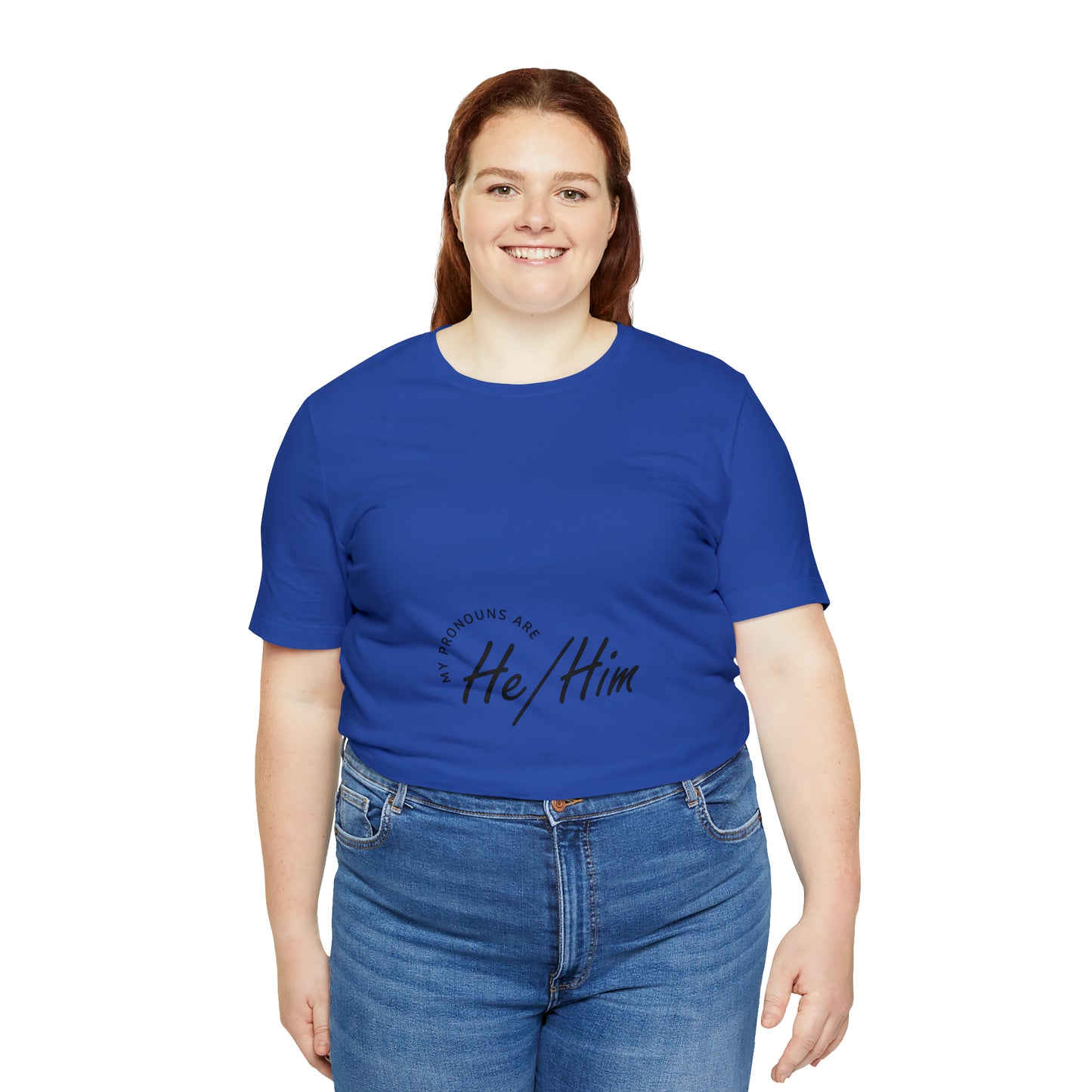 He/Him Unisex Jersey Short Sleeve Tee