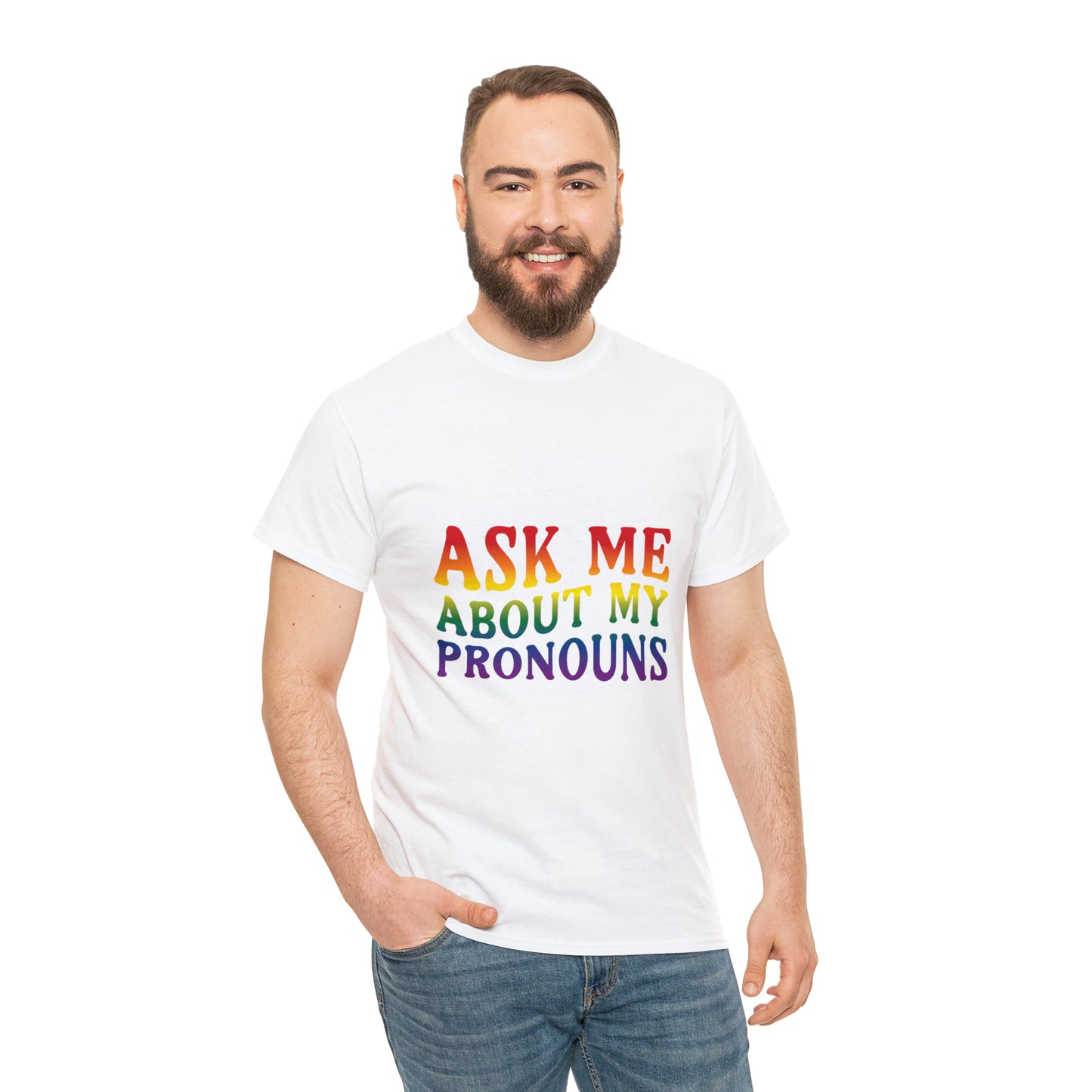 Ask Me About My Pronouns Cotton Tee