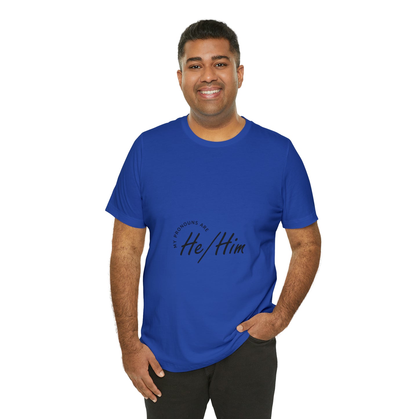 He/Him Unisex Jersey Short Sleeve Tee