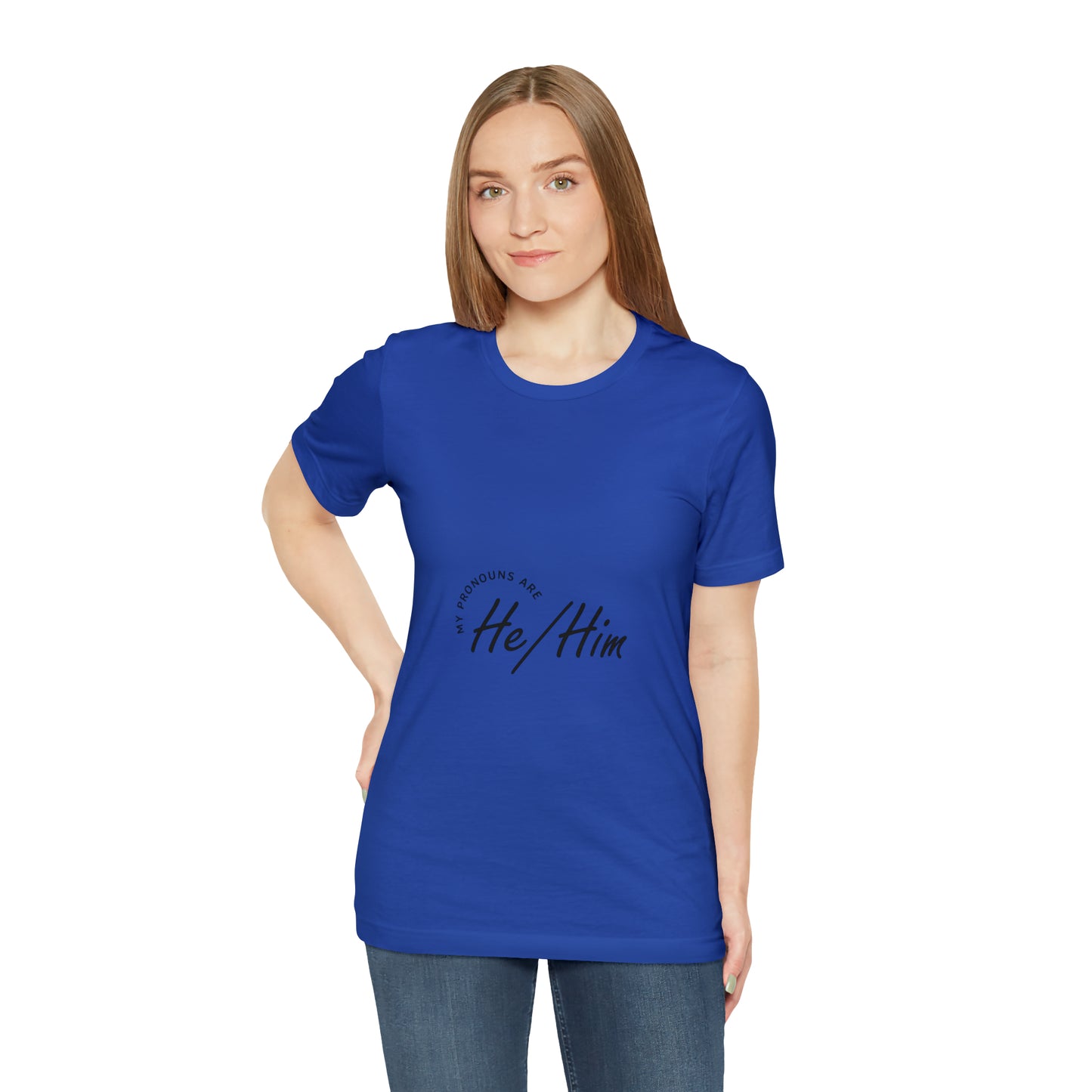 He/Him Unisex Jersey Short Sleeve Tee