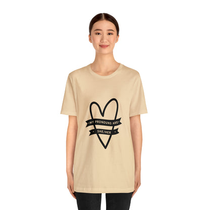 She/Her Unisex Jersey Short Sleeve Tee