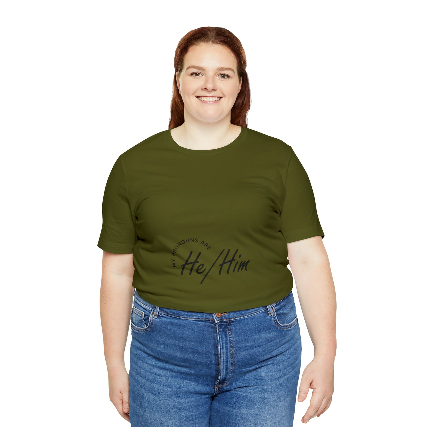 He/Him Unisex Jersey Short Sleeve Tee