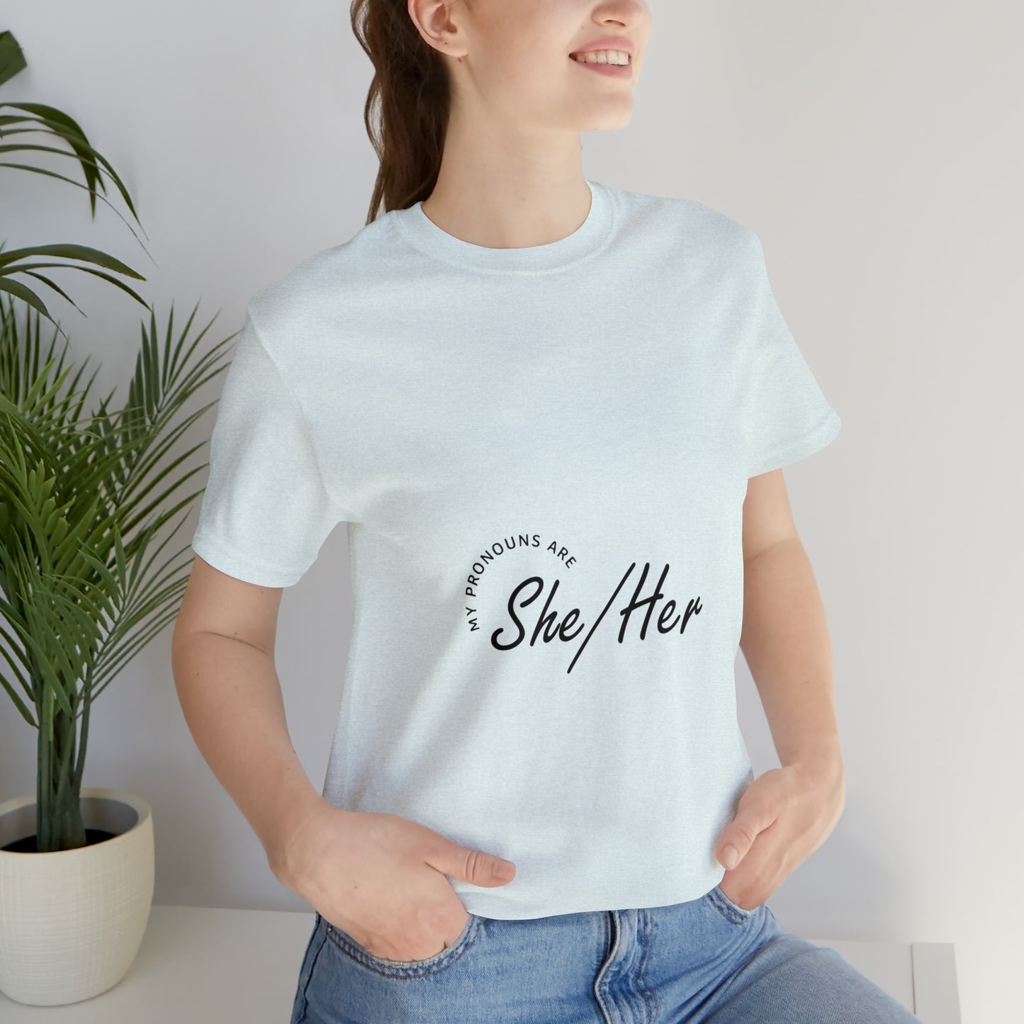 She/Her Unisex Jersey Short Sleeve Tee