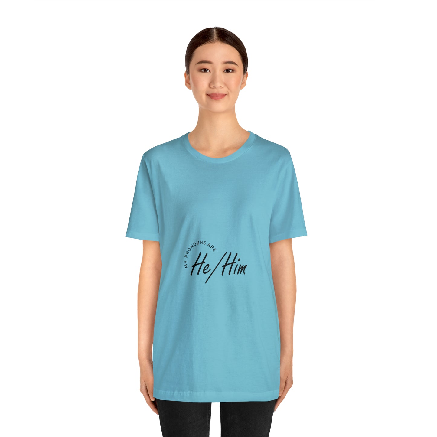 He/Him Unisex Jersey Short Sleeve Tee