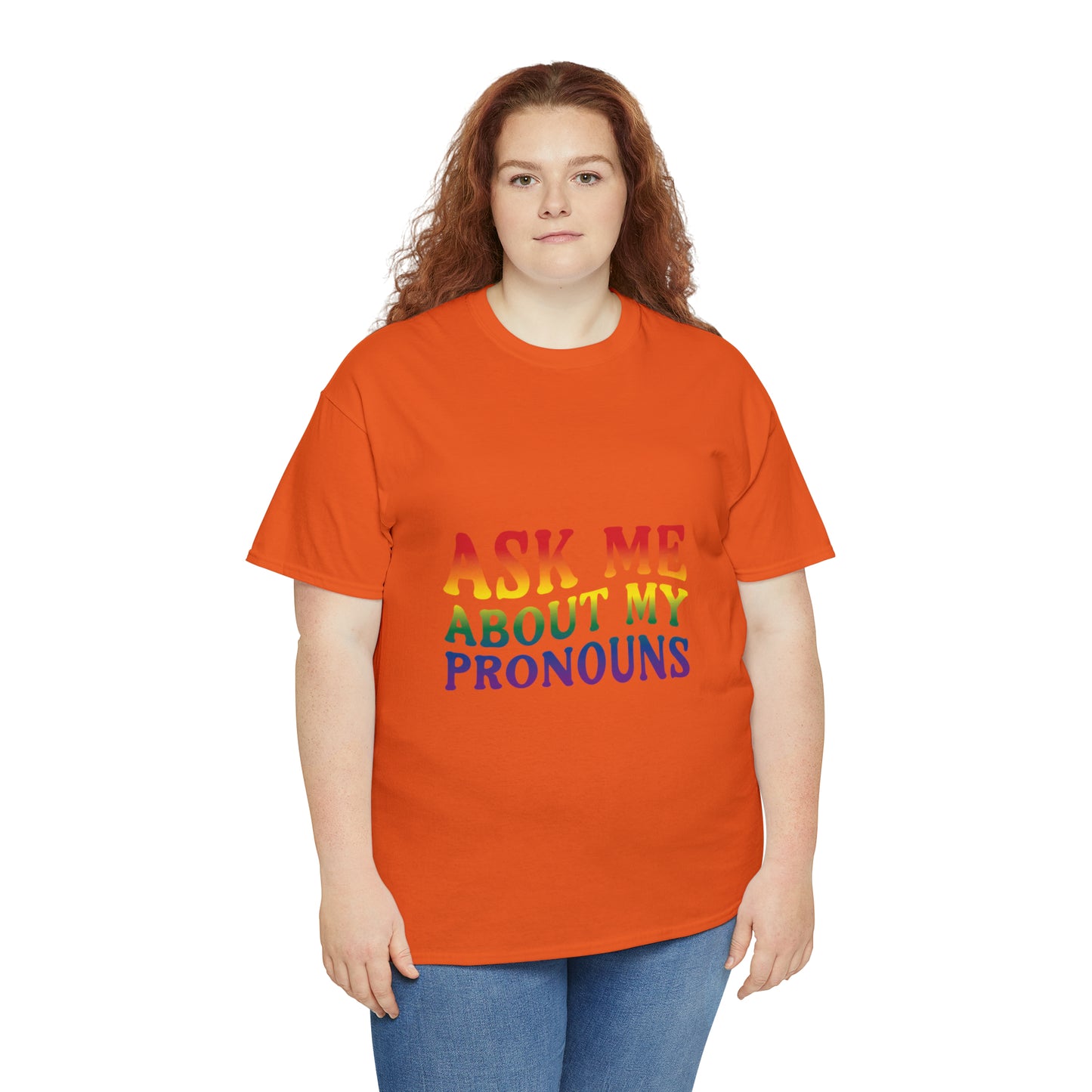 Ask Me About My Pronouns Cotton Tee