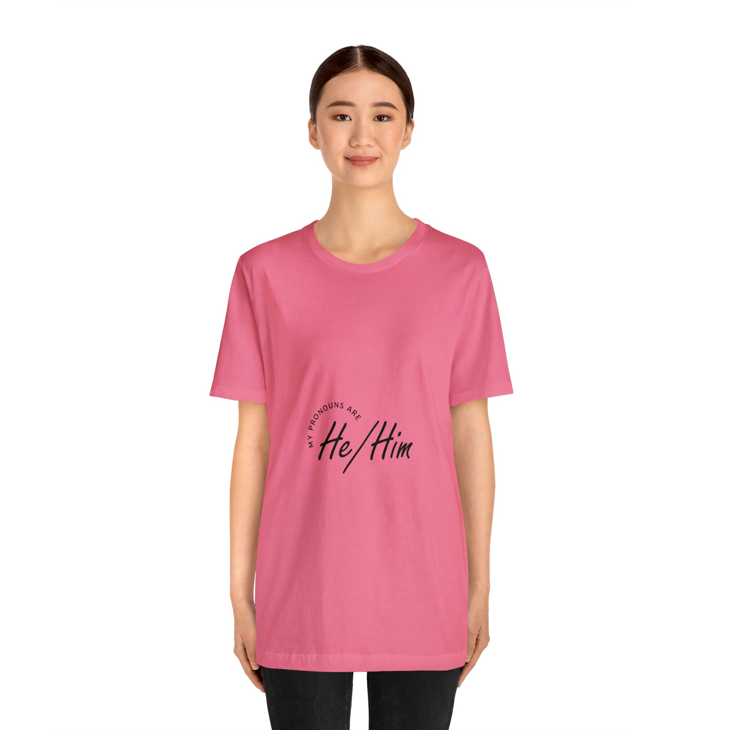 He/Him Unisex Jersey Short Sleeve Tee