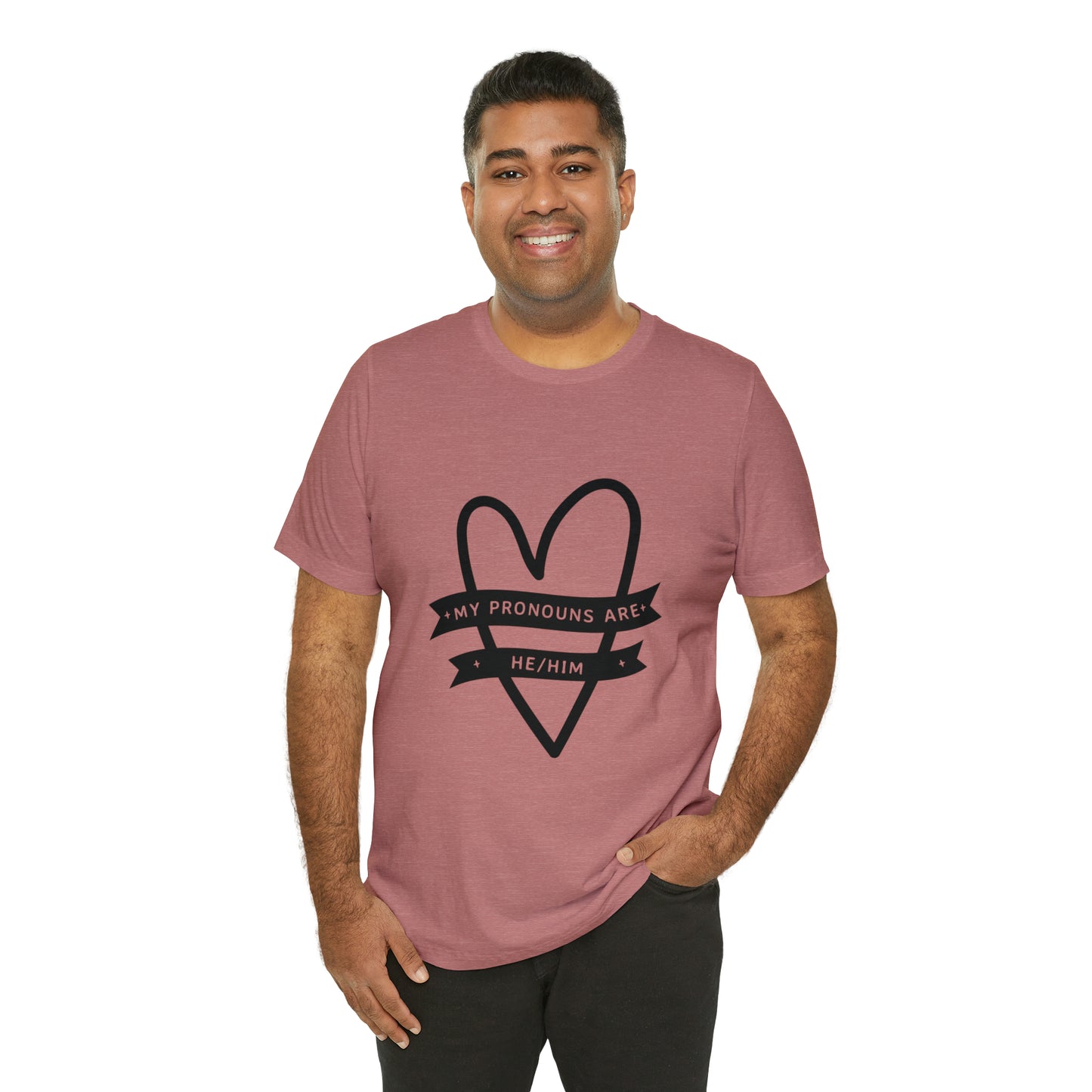 He/Him Unisex Jersey Short Sleeve Tee