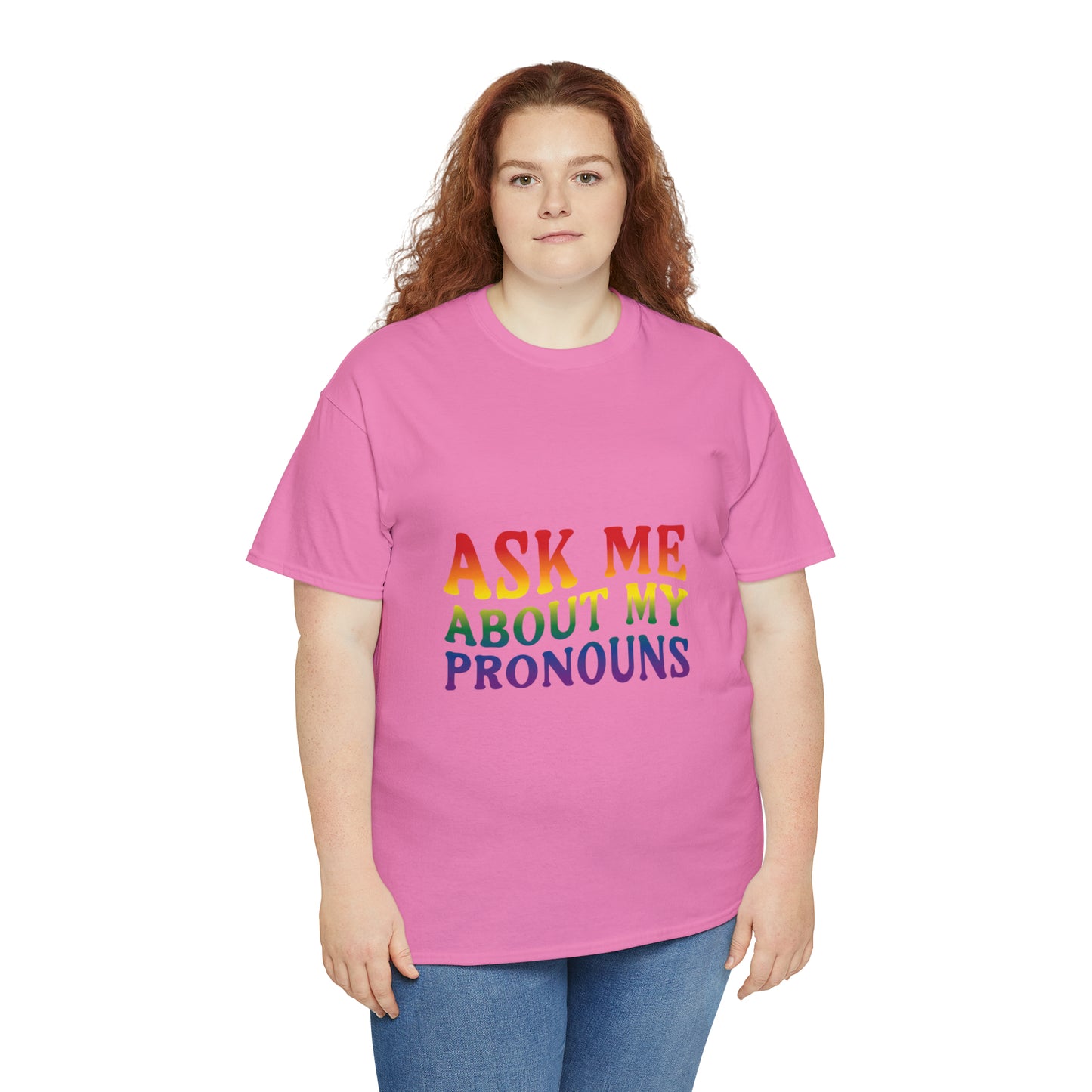 Ask Me About My Pronouns Cotton Tee